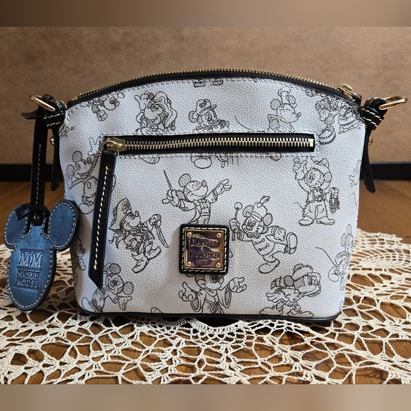 Dooney & Bourke Mickey Through The Years Crossbody Bag - Black and White